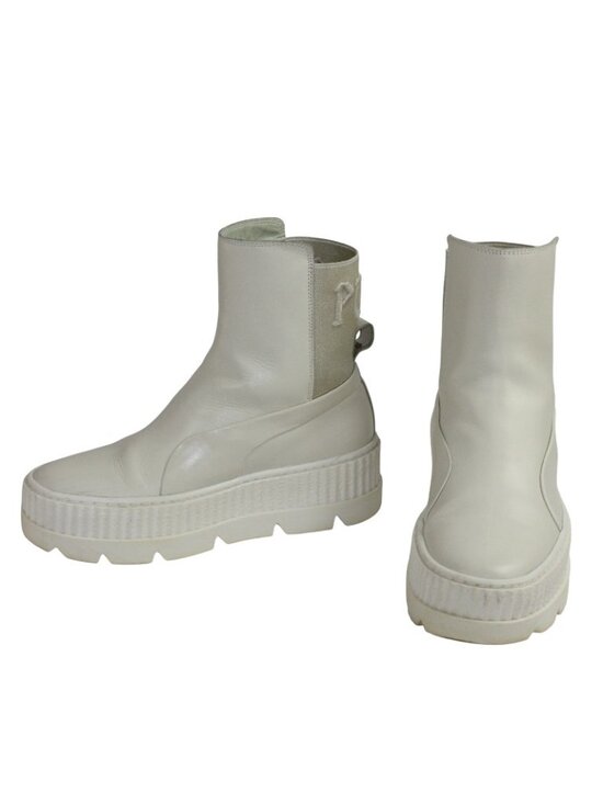 Puma Fenty Rihanna Chelsea Vanilla Ice Leather Platform Chunky Combat Boot SZ 7 - Picture 6 of 10